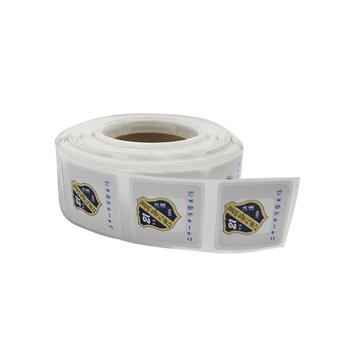 Étiquette de bibliothèque RFID ISO15693 ICODE SLIX imprimée personnalisée avec autocollant adhésif 3M