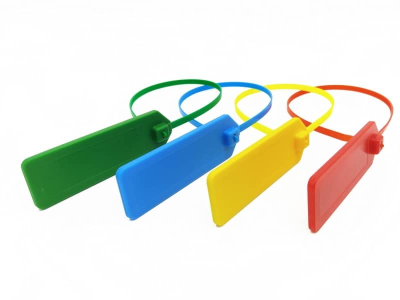 Étiquette intelligente RFID UHF à fermeture éclair passive en plastique