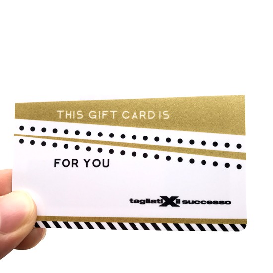 Carte de visite en PVC couleur or