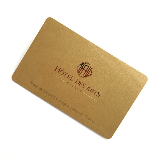 Carte de visite en PVC couleur or