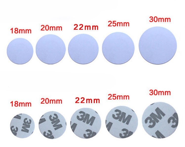 Étiquette RFID ronde blanche en PVC 125 kHz TK4100 EM4305