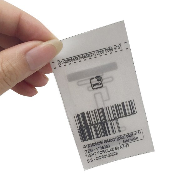 Étiquette de vêtement RFID UHF passive programmable en tissu/textile