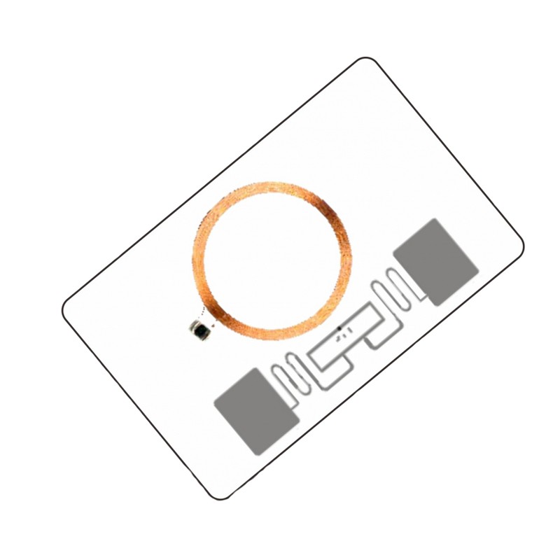 Carte à puce combinée hybride RFID HF double fréquence avec UHF