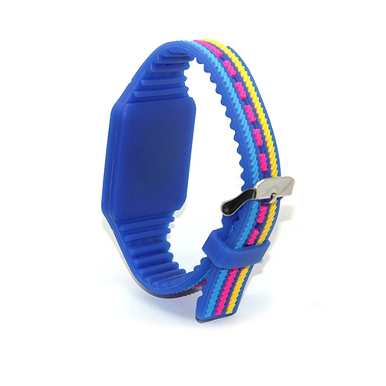 Bracelet intelligent RFID en relief, bracelet en silicone coloré