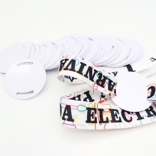 Bracelet RFID en polyester personnalisé à usage unique pour festival, événement, sport, fête, festival de musique