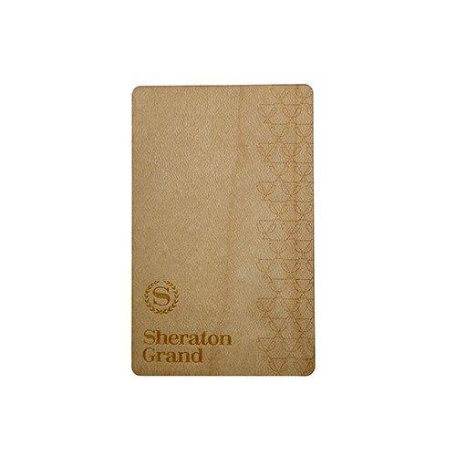 Contrôle d'accès en bois RFID écologique avec logo personnalisé, utilisation des clés d'hôtel