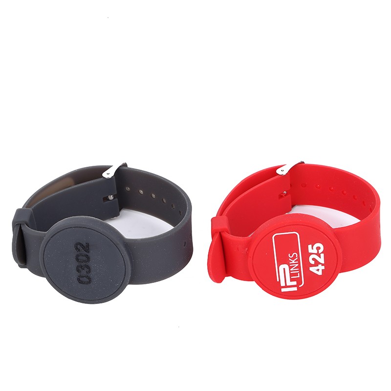 Bracelet NFC passif réglable à prix d'usine, bracelet en silicone RFID