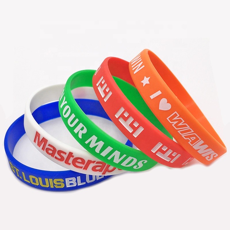 Bracelets en silicone personnalisés, créez vos propres bracelets en caoutchouc avec message ou logo, bracelet personnalisé de haute qualité