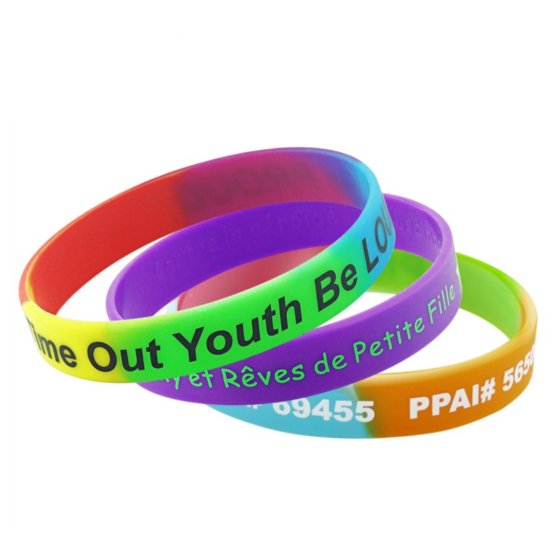 Bracelets en silicone personnalisés, créez vos propres bracelets en caoutchouc avec message ou logo, bracelet personnalisé de haute qualité