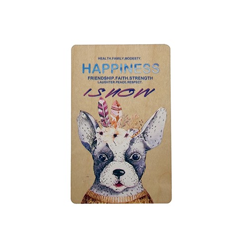 Cartes de visite programmables en bois de bambou RFID ISO14443A Smart NTAG 213 NFC Carte en bois