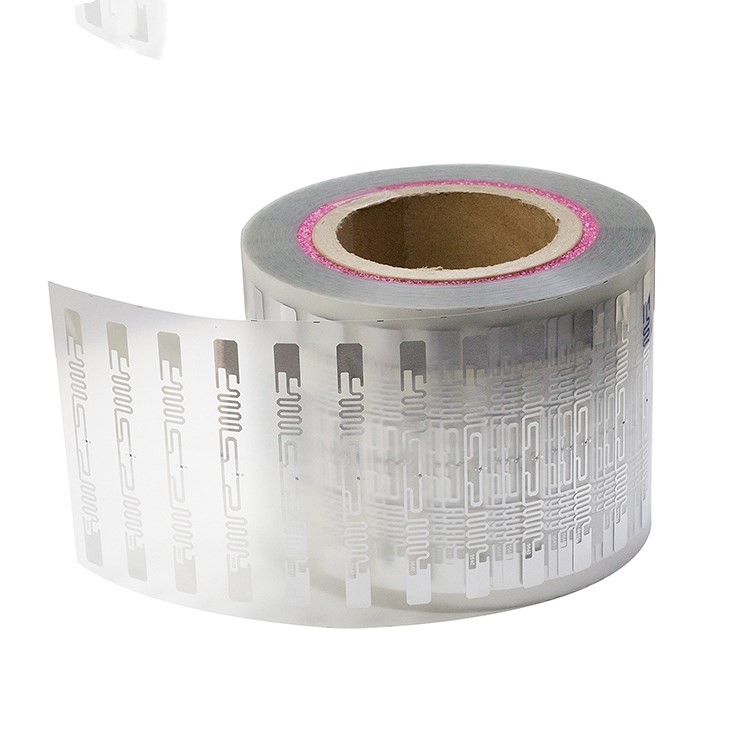 Étiquette autocollante RFID UHF avec puce 9640 H3 H9, taille d'antenne 94,8 x 8,15 mm