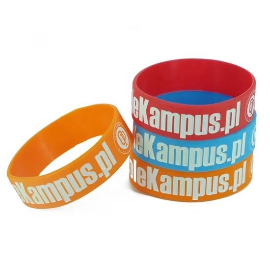 Bracelets en caoutchouc et silicone personnalisés, bracelet élastique en silicone gravé pour poignet personnalisé
