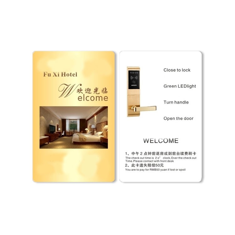 Carte d'identité EM-ID RFID de proximité 125 kHz/carte d'hôtel RFID en PVC pour le contrôle d'accès aux portes