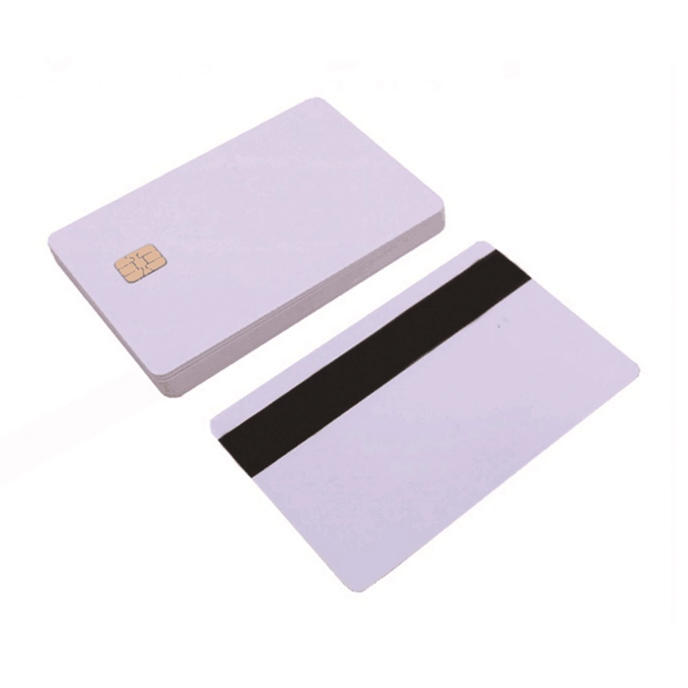 Carte en PVC plastique colorée à bande magnétique CR80 avec impression du numéro de série