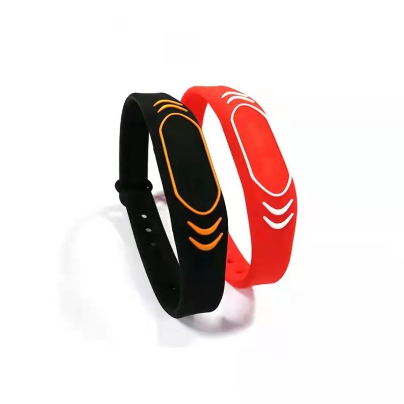 Bracelet intelligent en silicone RFID 13,56 MHz pour club de sport, bracelet NFC étanche