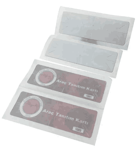 Étiquette autocollante de pare-brise de stationnement de voiture UHF RFID inviolable H3 Alien 9654 pour le suivi des véhicules