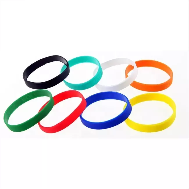 Bracelets en silicone décoratifs en caoutchouc avec logo personnalisé Bracelets en silicone RFID