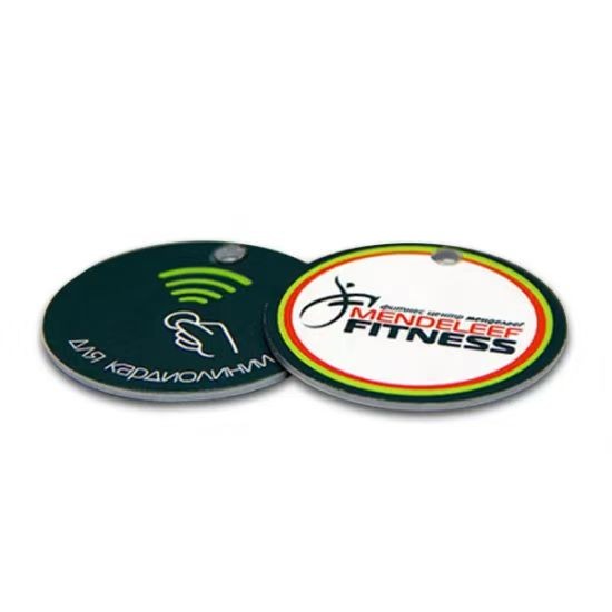 Étiquette RFID NFC ronde en plastique à impression personnalisée