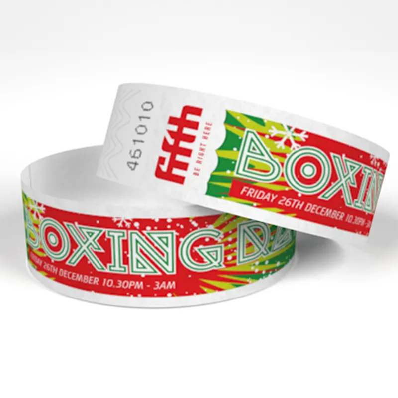 Bracelet en papier jetable RFID NFC 13,56 MHz pour l'identification des événements sportifs