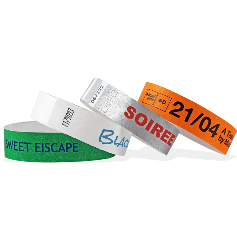 Bracelet en papier jetable RFID NFC 13,56 MHz pour l'identification des événements sportifs
