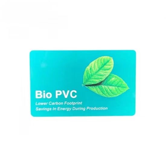 Carte en plastique PVC biodégradable à 100 % de dégradation, nouvelle matière, carte biodégradable, cartes bio écologiques