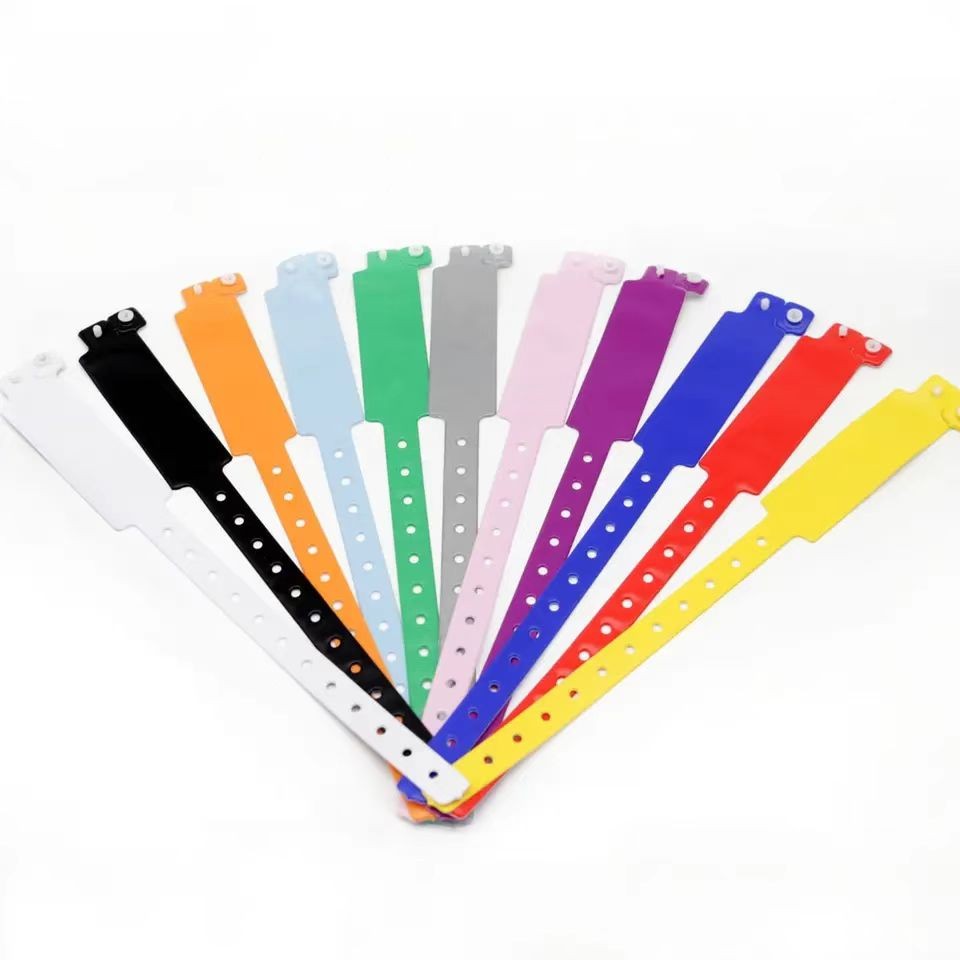 Bracelet de natation jetable en PVC, souple, étanche et verrouillable