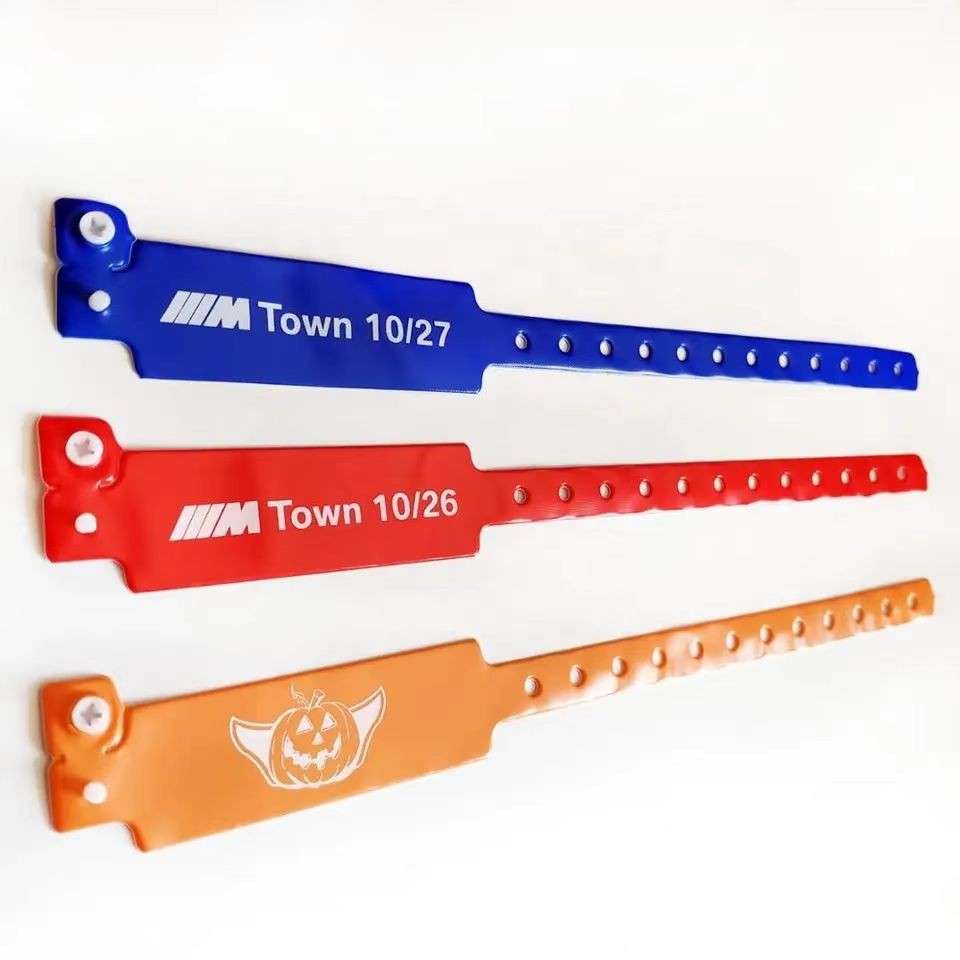 Bracelet de natation jetable en PVC, souple, étanche et verrouillable