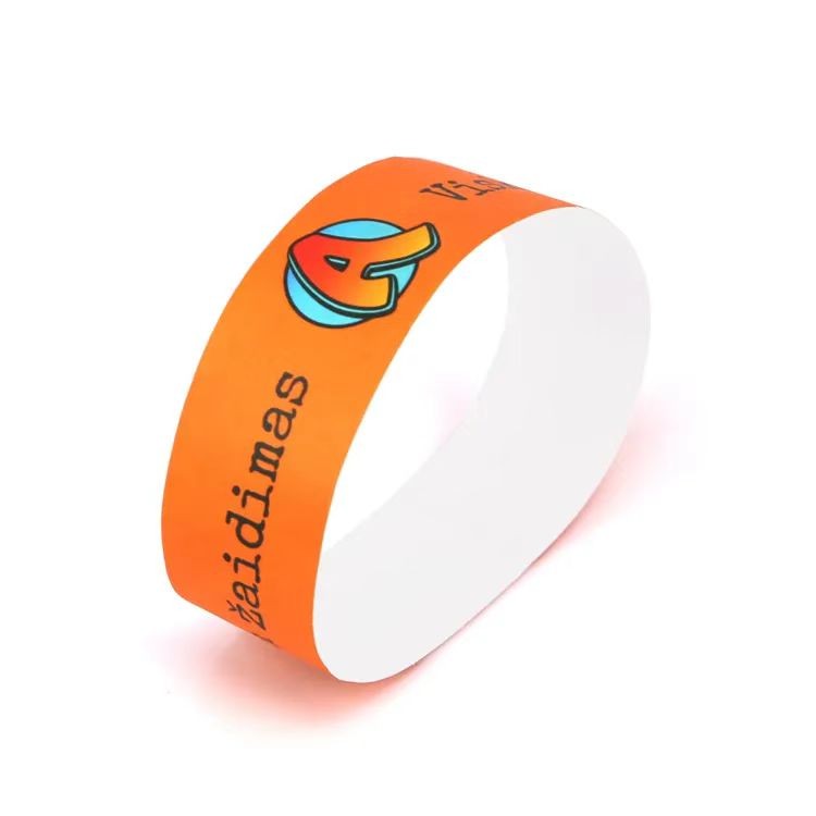 Bracelet en papier RFID jetable pour imprimante thermique, vinyle, PP, papier synthétique