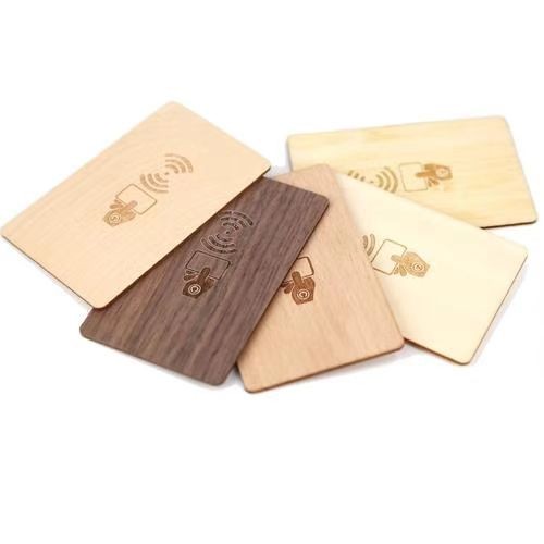 Carte d'accès d'hôtel en bois RFID écologique avec logo personnalisé