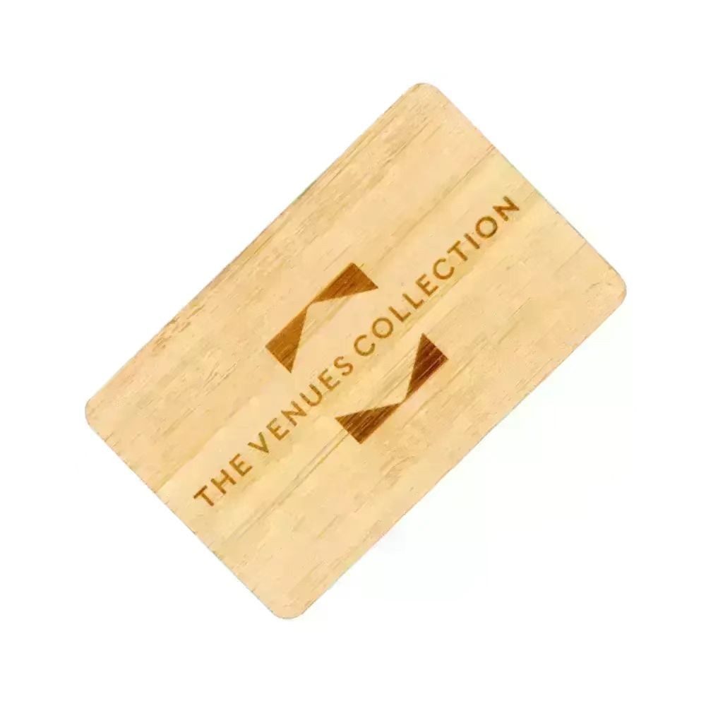 Carte d'accès d'hôtel en bois RFID écologique avec logo personnalisé