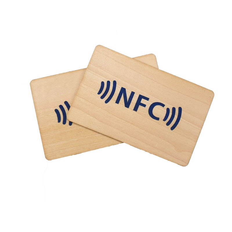 Carte d'accès d'hôtel en bois RFID écologique avec logo personnalisé