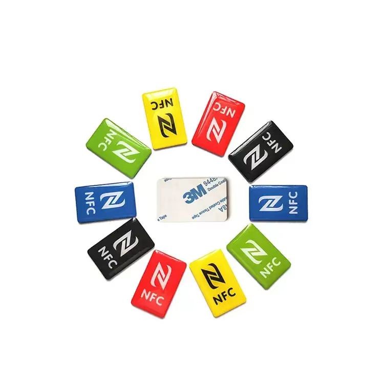Étiquettes NFC époxy étanches de diamètre 25/30 mm, autocollants de partage sur les réseaux sociaux, autocollants pour téléphones portables