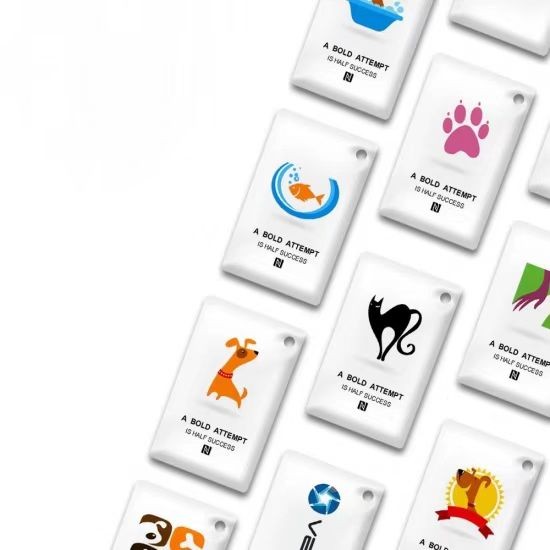 Cartes à puce personnalisées imprimées avec clé époxy RFID NFC programmable 50 x 30 mm 13,56 MHz