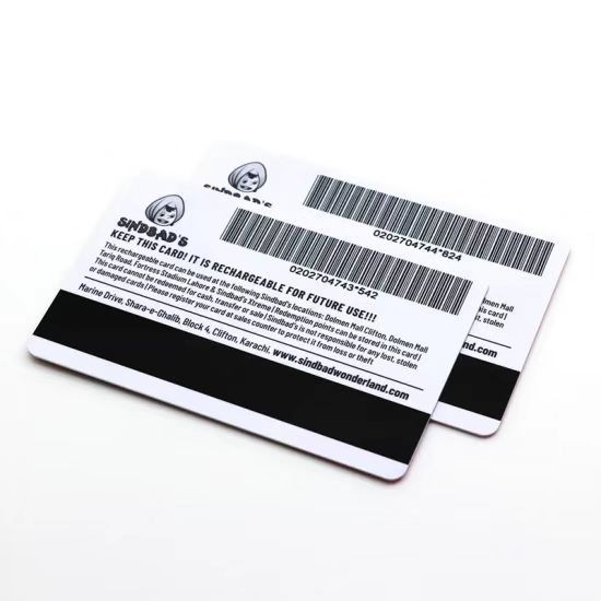 Carte magnétique RFID personnalisée, carte NFC de membre imprimée avec code-barres UV