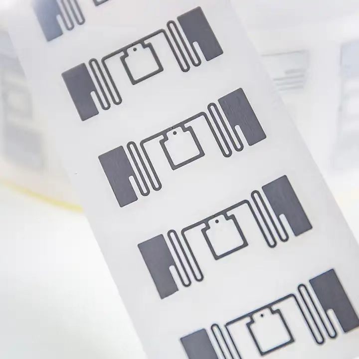 Étiquette de suivi d'inventaire RFID transparente et personnalisée de haute qualité, autocollant RFID étanche