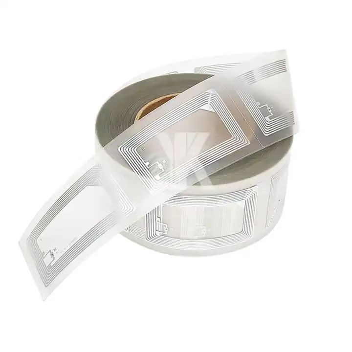 Étiquette de suivi d'inventaire RFID transparente et personnalisée de haute qualité, autocollant RFID étanche