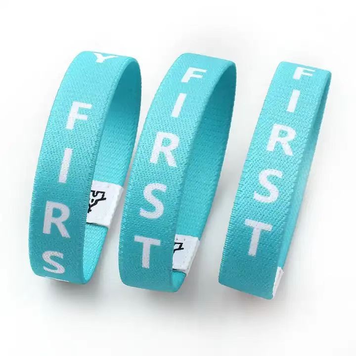 Bracelet en tissu élastique avec logo personnalisé Bracelet RFID élastique en polyester