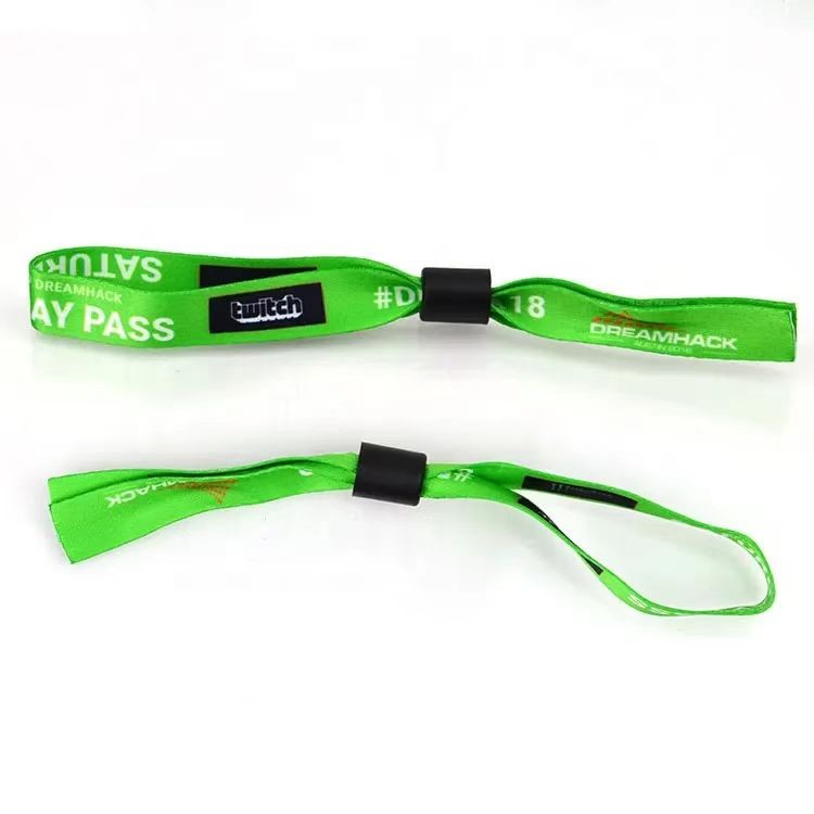 Bracelet en plastique réglable et écologique, tissé sur mesure pour fêtes et vacances