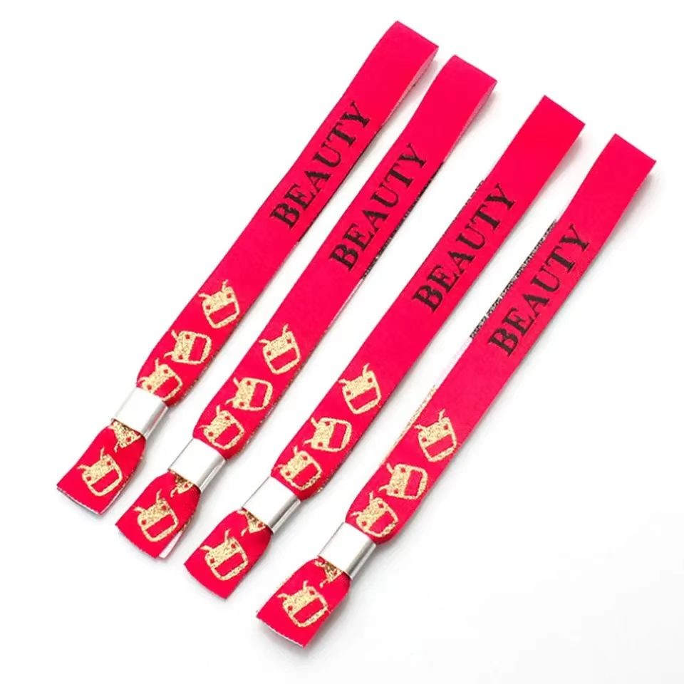 Bracelet en plastique réglable et écologique, tissé sur mesure pour fêtes et vacances