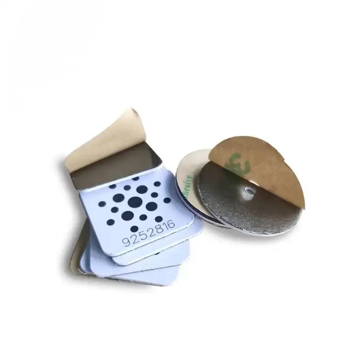 Étiquette RFID ronde anti-métal 13,56 MHz en PVC avec autocollant
