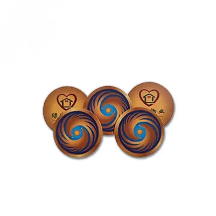 Étiquette RFID ronde anti-métal 13,56 MHz en PVC avec autocollant