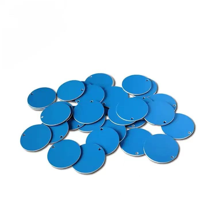 Étiquette RFID ronde anti-métal 13,56 MHz en PVC avec autocollant