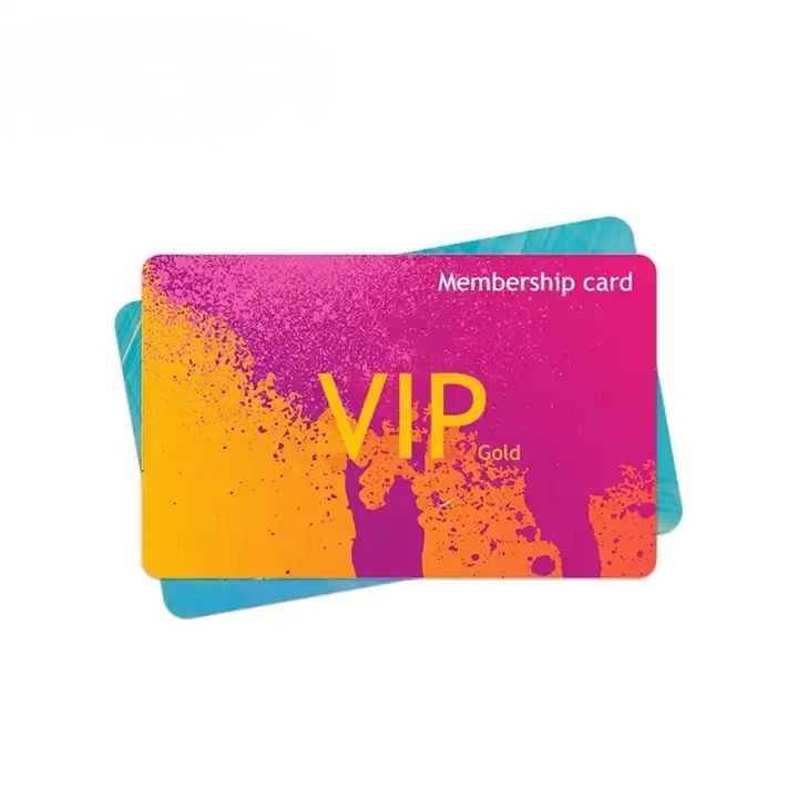 Cartes PVC personnalisées à impression couleur Cartes de membre VIP en plastique