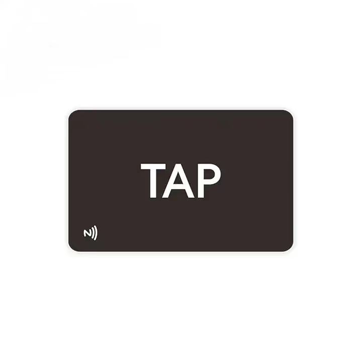 Carte de visite numérique NFC NTAG 215 NTAG 216 noire mate pour les réseaux sociaux