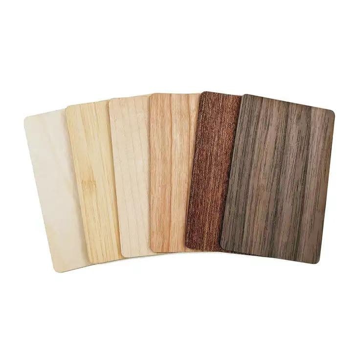 Carte de visite en bois avec clé RFID NFC, impression personnalisée de luxe en bambou