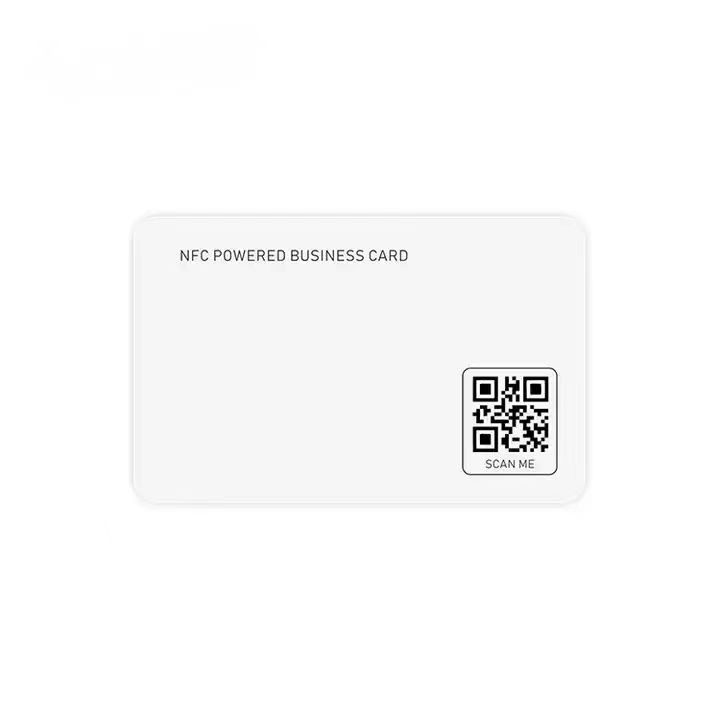 Carte de visite numérique NFC NTAG 215 NTAG 216 noire mate pour les réseaux sociaux