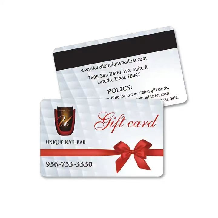 Carte de fidélité Club à bande magnétique en plastique, code-barres, impression de logo sportif brillant et mat