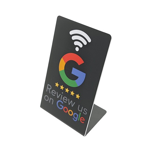 Support de bureau NFC en acrylique PVC personnalisé NTAG213 215 216 avis Google Support de menu NFC
