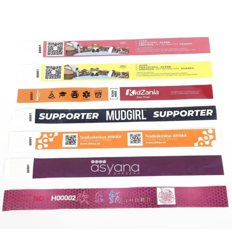 Bracelet Tyvek uni 19x250 mm avec numéros de série