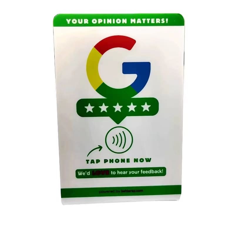 Étiquettes de menu époxy RFID imprimées personnalisées pour les avis Google NFC pour les commandes de menu de restaurant